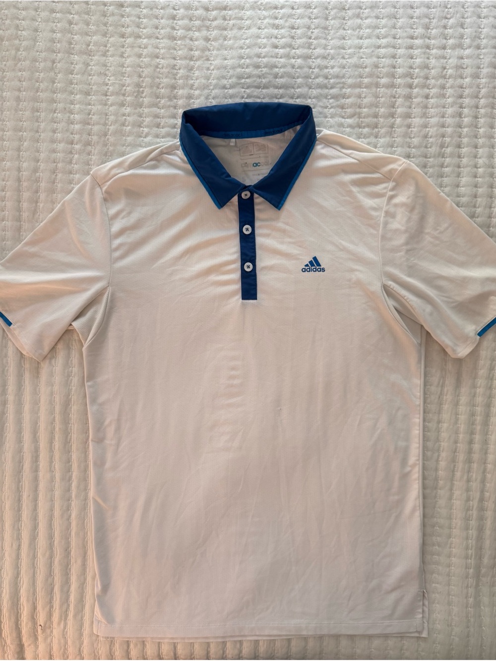 Adidas white Climacool performance golf polo- Size S